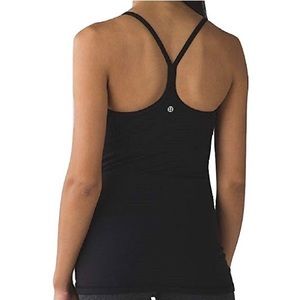 Lululemon Power Y Tank Black sz 4 {200}